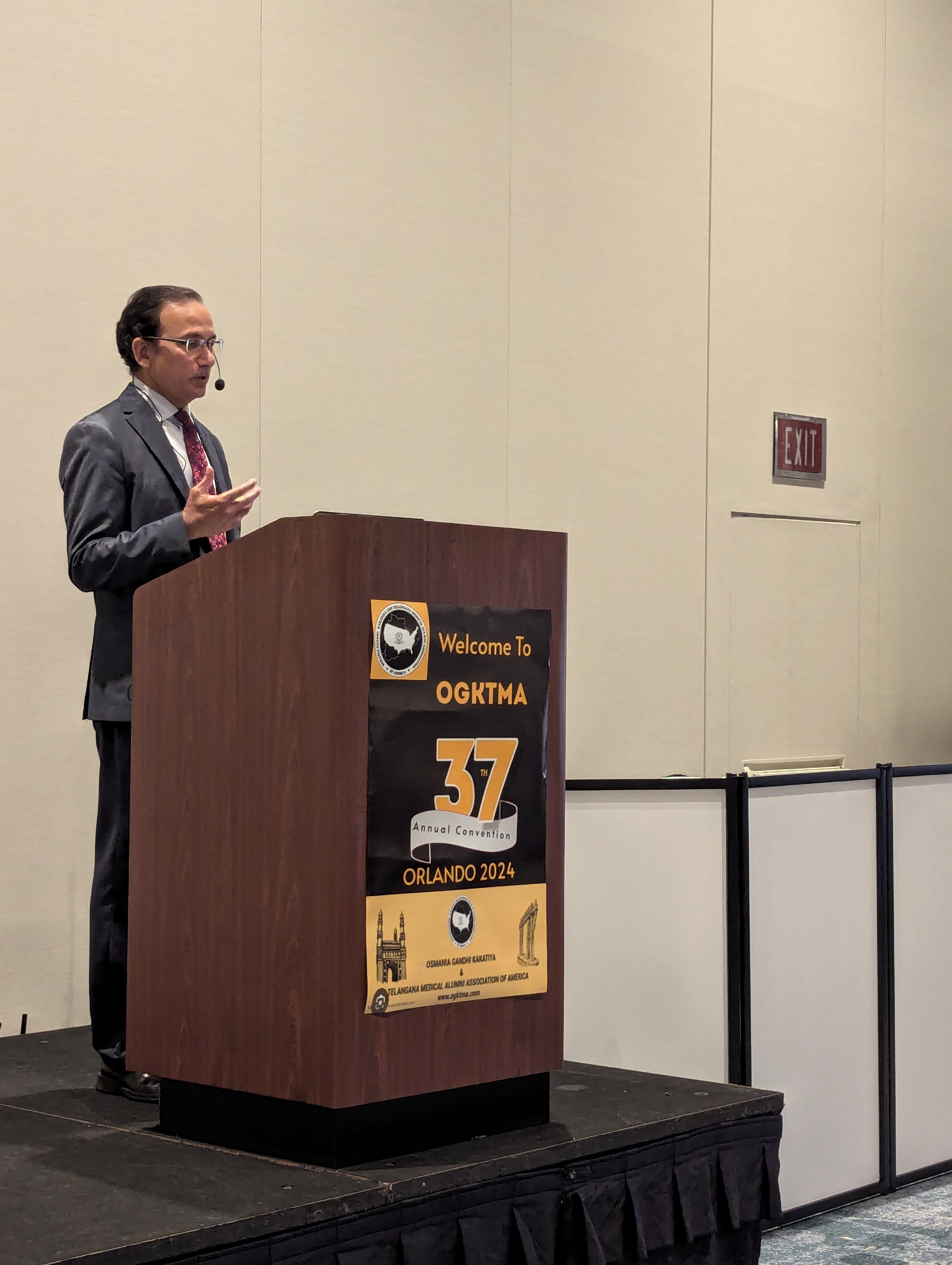 Keynote speaker on stage